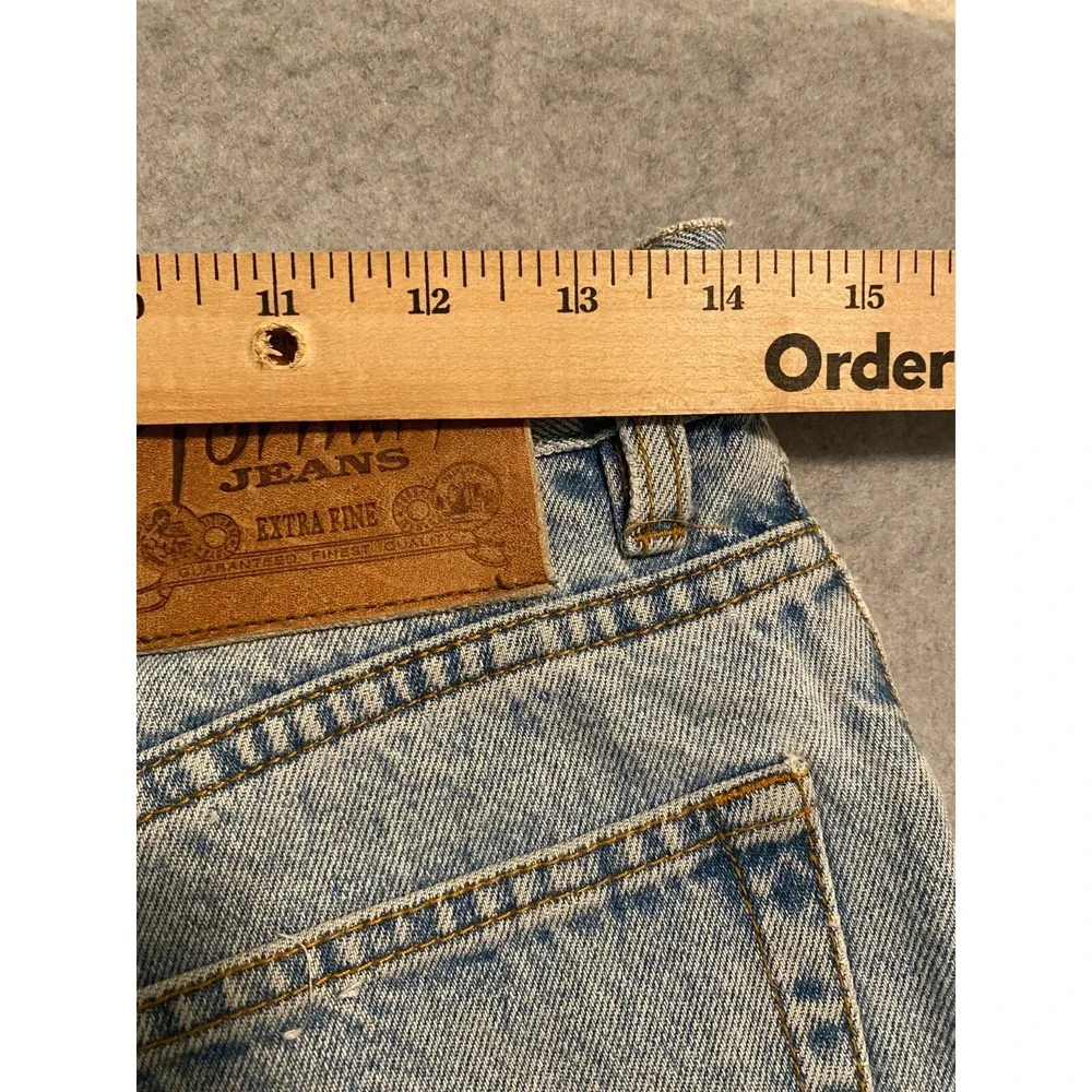 Vintage Fornari Jeans Womens 28 Blue Light Wash Denim 90s Italian Hi Rise Cotton - Picture 15 of 16